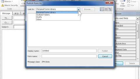 Outlook 2010 Publish a Form