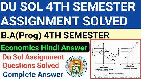 Economics 4th Semester Assignment Hindi Solved| Economic assignment answer | Economic |B.a Programme