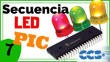 Secuencia de LEDs con PIC 😊 16F877A, 16F887, 18F4550 [PIC C en CCS C] - # 007