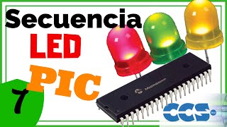 Secuencia de LEDs con PIC 😊 16F877A, 16F887, 18F4550 [PIC C en CCS C] - # 007