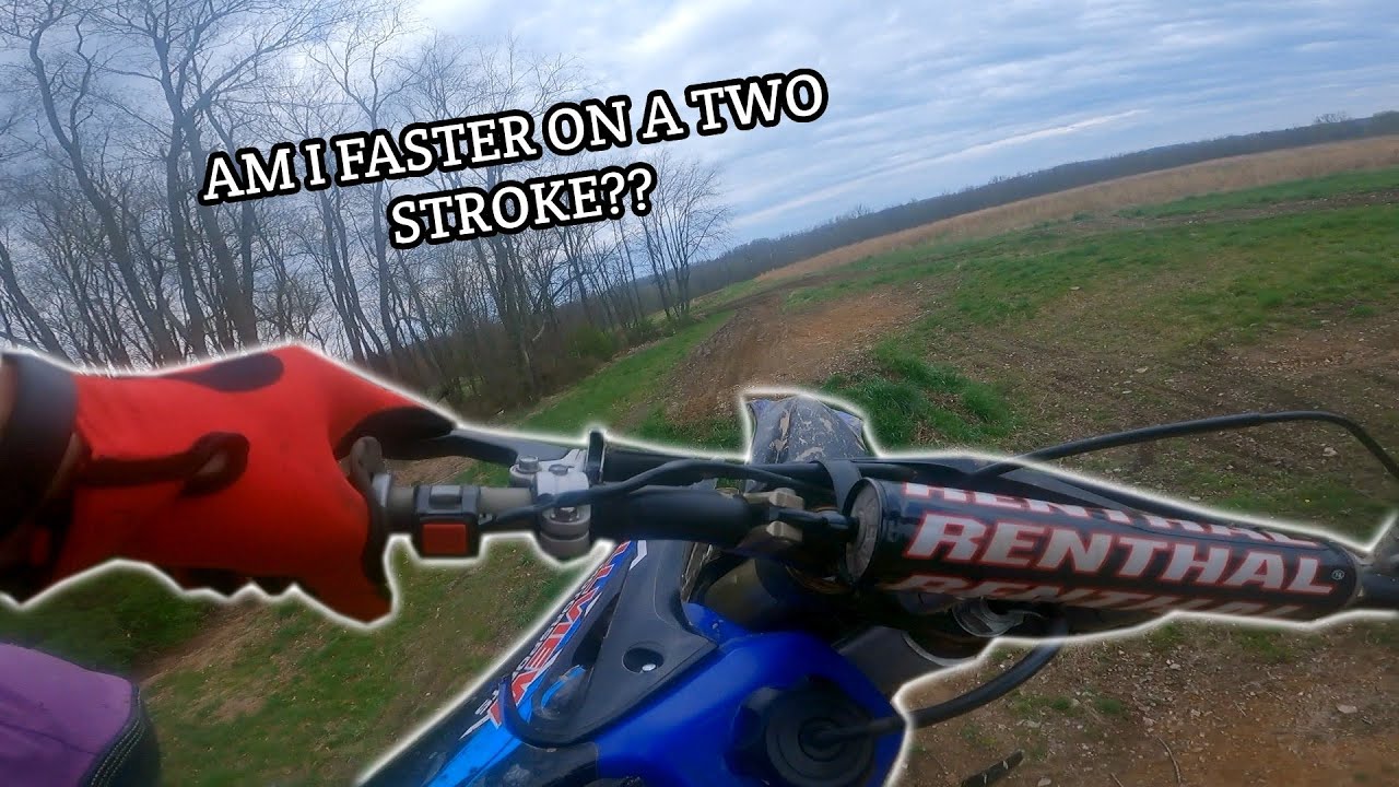 SHREADING A YZ 250 2 STROKE ON A SWEET PRIVATE TRACK   ( am I faster on a 2 stroke??????)