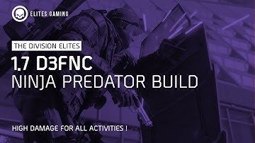 The Division | 1.7 High Damage Shield Build | D3FNC Predator Ninja bag | The Division Elites