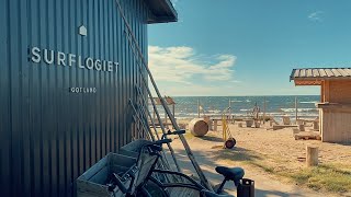 Surflogiet Gotland | Longboard surfing in shallow waters