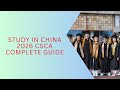 study in China 2026 CSCA complete guide