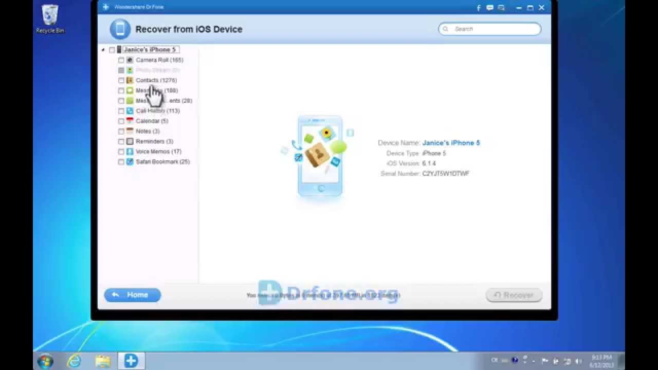 Dr.Fone for iOS 7 / 8 : How to Recover iPhone 5S/5C/5/4S/4 Lost Contacts Due to iOS 8/7 Upgrade?