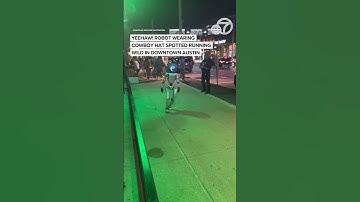 Yeehaw! Robot in cowboy hat spotted running wild in downtown Austin