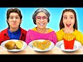 GRANDMA VS ME COOKING CHALLENGE || Eating Cheap VS Expensive Food Challenge by 123 GO! Series