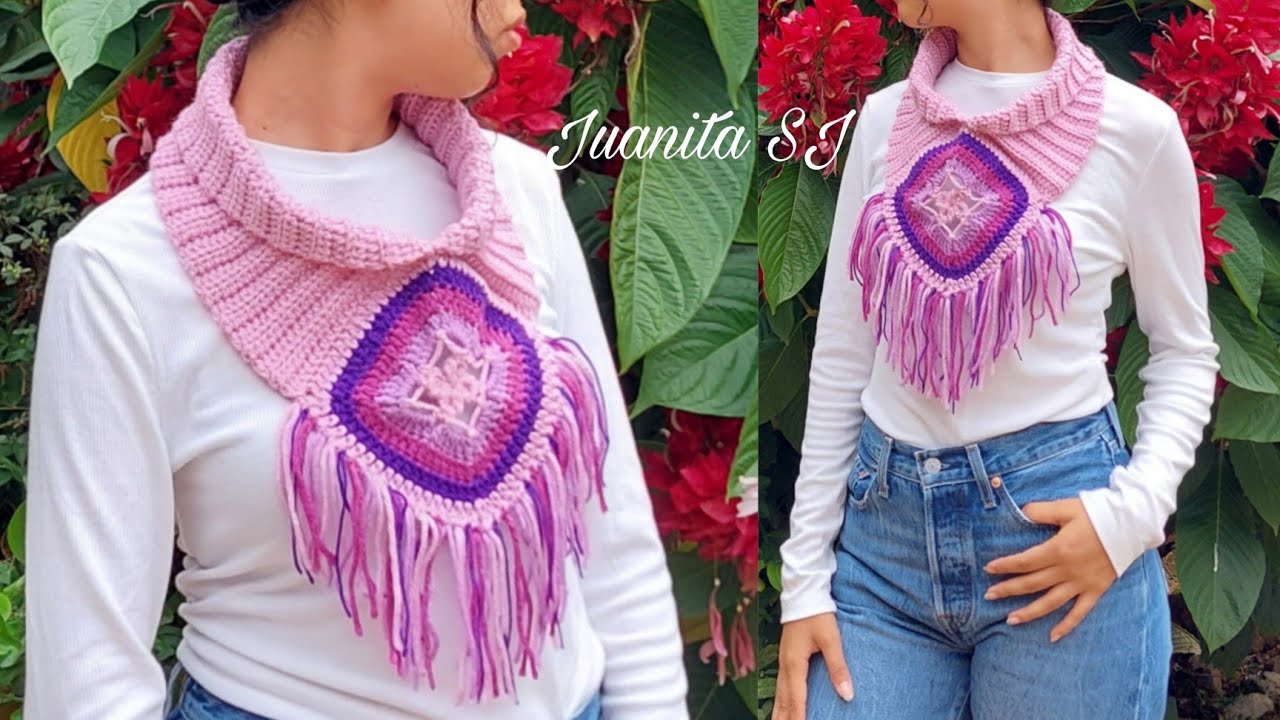 Te enseño a tejer una Bufanda o Cuello paso a paso / Cómo tejer un Cuello a crochet