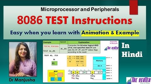 TEST instruction in 8086 example in Hindi : Dr Manjusha Deshmukh