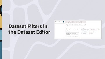 Dataset Filters in the Dataset Editor in Oracle Analytics