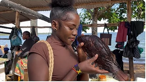 Buying Seafood In Our Biggest African Village Fish Market🐟#villagelife