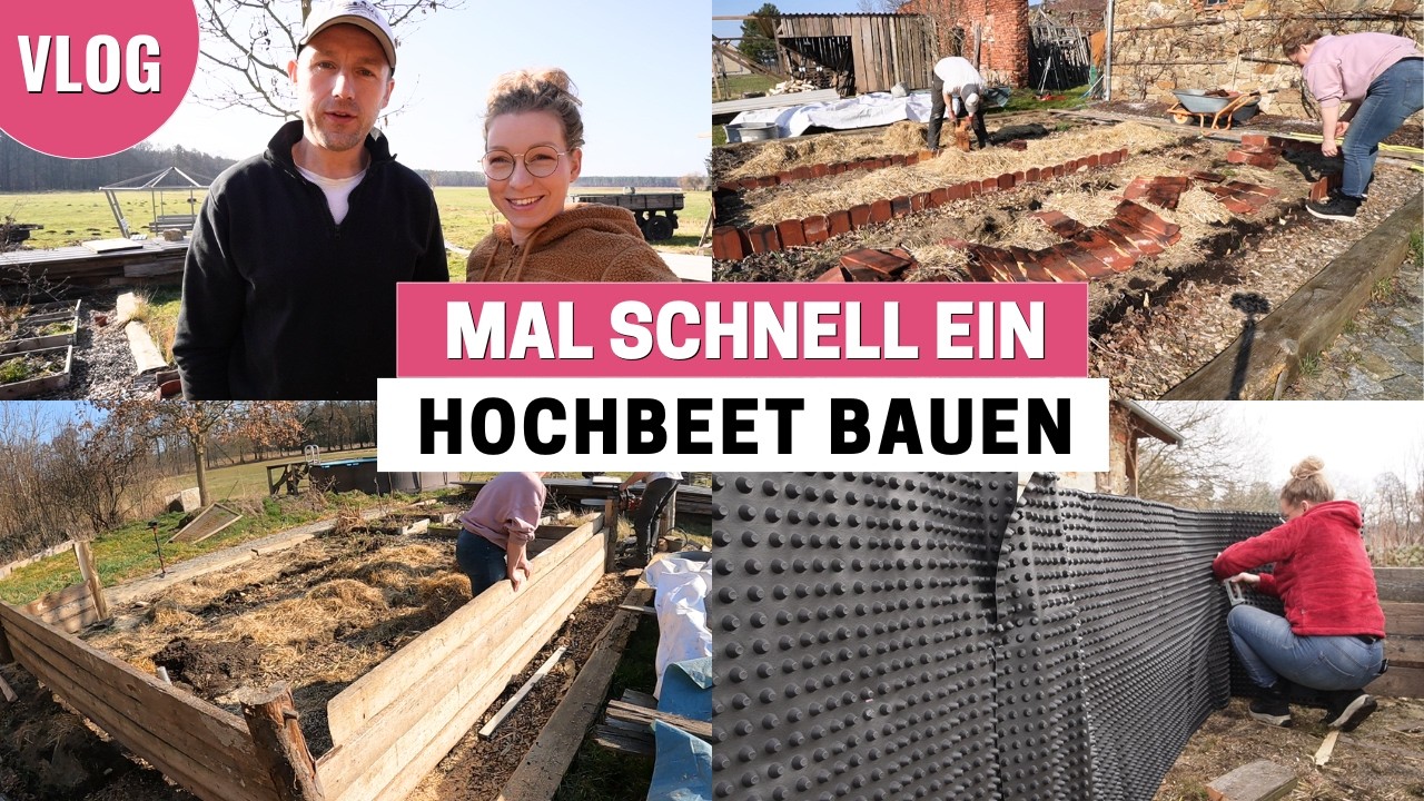 Beete platt gemacht und spontan ein Hochbeet gebaut! 🌱