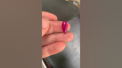 Ruby mài giọt nước đẹp 5ct màu tươi #love #beach #music #gem