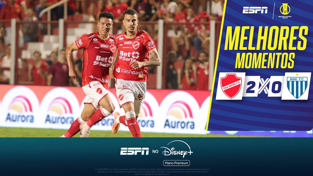 VILA NOVA VENCE O AVAÍ E SE APROXIMA DA LIDERANÇA NA SÉRIE B | MELHORES MOMENTOS