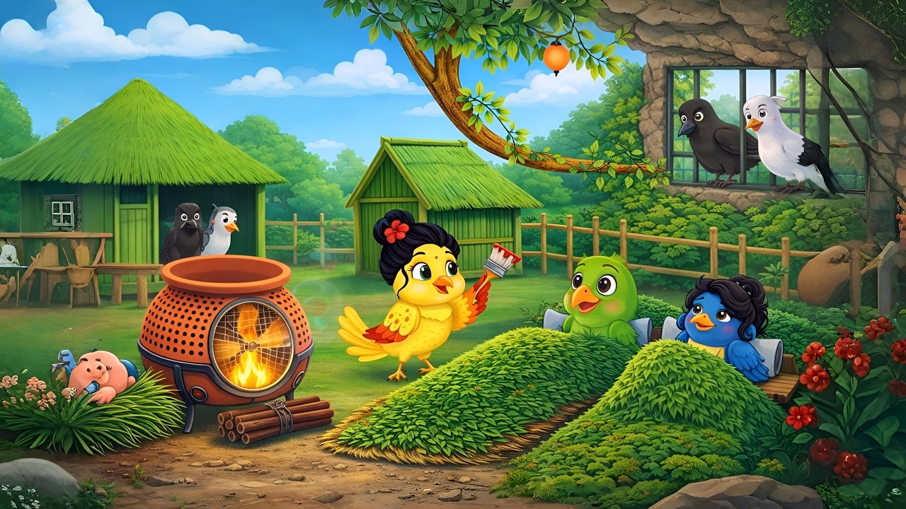 माँ चिड़िया की रसोई | Komal Chidiya Achi Kahani | Chidiya Hindi Cartoon | Kahaniyan New Episode