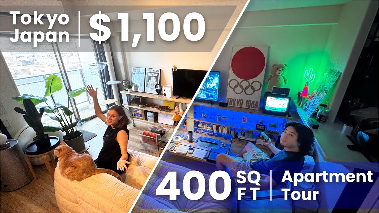 What $1,100 Gets You in Tokyo | 400 sqft Apartment Tour | 1LDK in