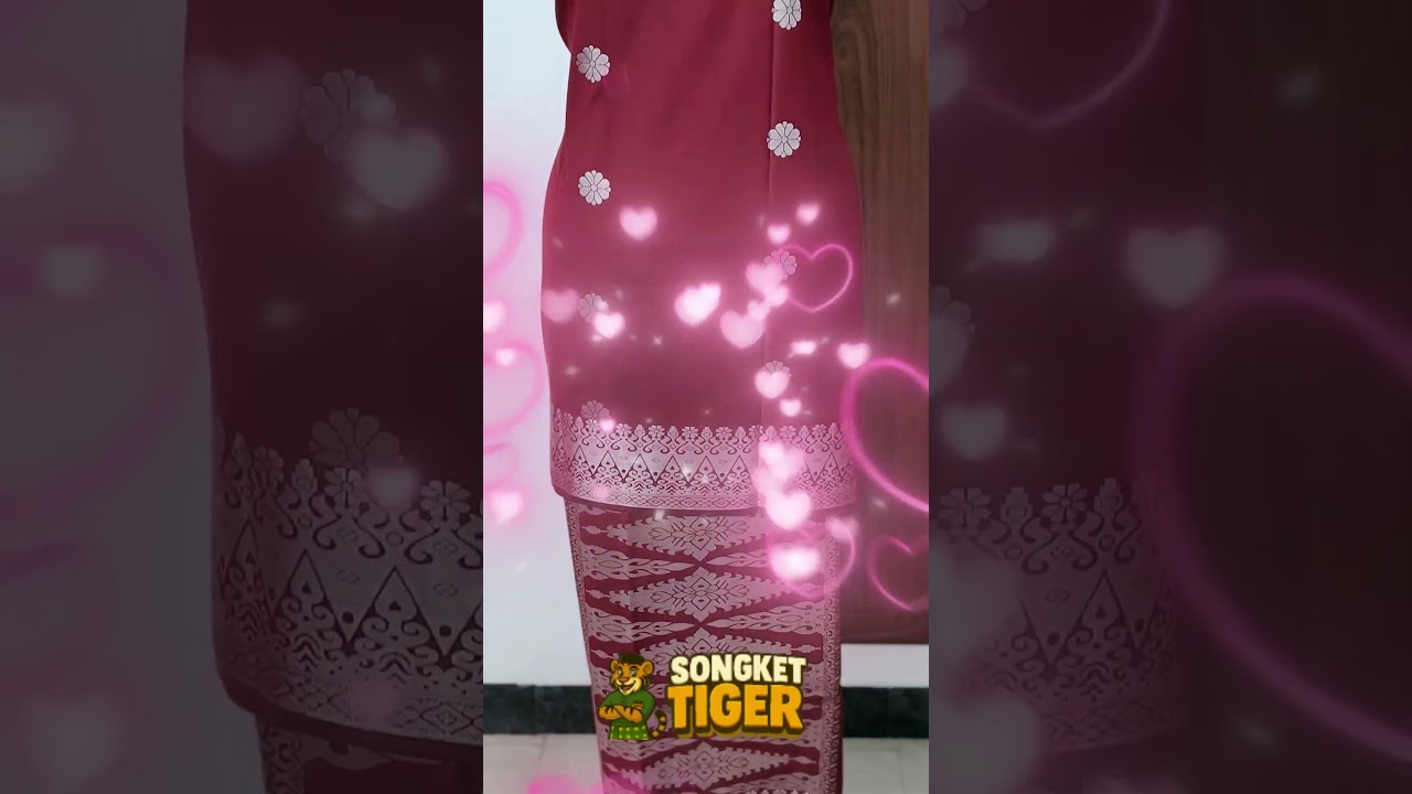 Maroon & Silver Songket | Royal Heritage Collection | Songket Tiger