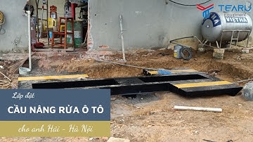 Lắp đặt Cầu Nâng 1 Trụ Rửa Xe Ô Tô cho anh Hải - Quốc Oai - Hà Nội