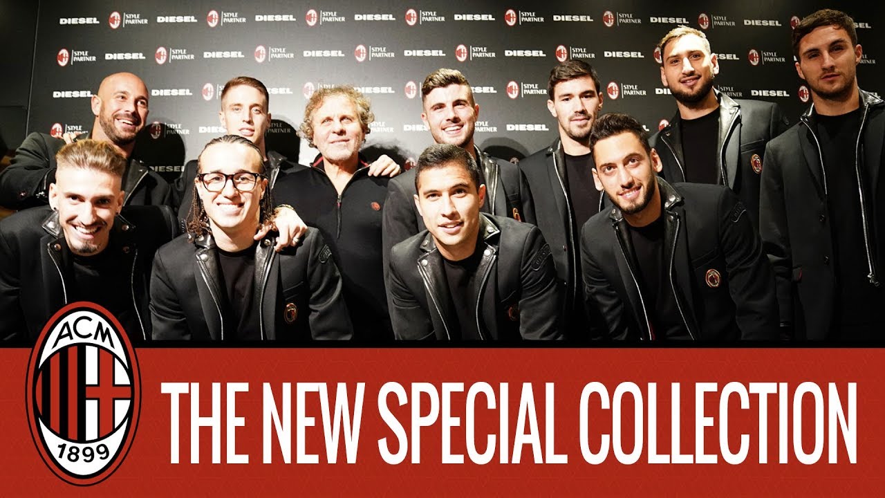 Rossoneri at the Diesel Store for the presentation of the new 