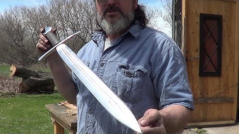 Blacksmithing - My First Sword - Part 2 - Handle Final Grind and Test