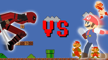 Deadpool vs Super Mario Stickman Animation | Stick Nodes | Pioneer Animations