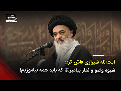 آیت الله شیرازی فاش کرد چرا شیعیان اینگونه وضو می گیرند