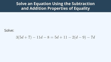 Solve an Equation Using the Subtraction and Addition Properties of Equality - 4