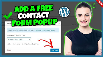 How To Add A Free Contact Form Popup In Wordpress 2025