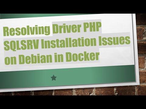 Resolving Driver PHP SQLSRV Installation Issues on Debian in Docker
