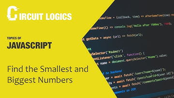 Topics of Javascript - Find the Smallest and Biggest Numbers from an array of numbers #javascript