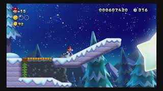 New Super Mario Bros. U Deluxe | Frosted Glacier-1 (Spinning-Star Sky)