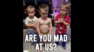 Adorable kids Got in Trouble for Marker