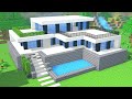 Tuto grande maison moderne facile  faire  minecraft