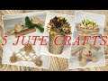 DIY jute crafts. 5 ИДЕЙ из ДЖУТА. Уникальные поделки своими руками.