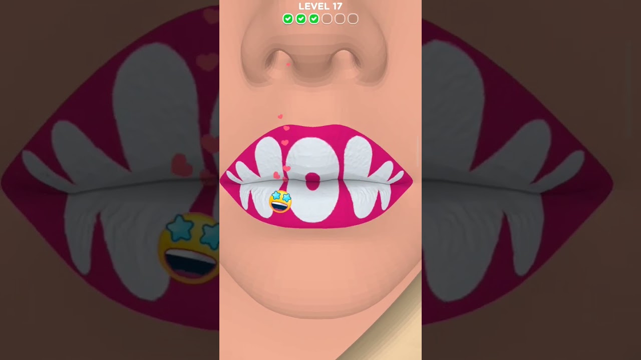 Lip Art 3D 👄 Beautiful Mona Lisa Lips 💄 Game Game Play • Game Solver