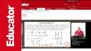 Physics: Simple Harmonic Motion (Block and Spring)