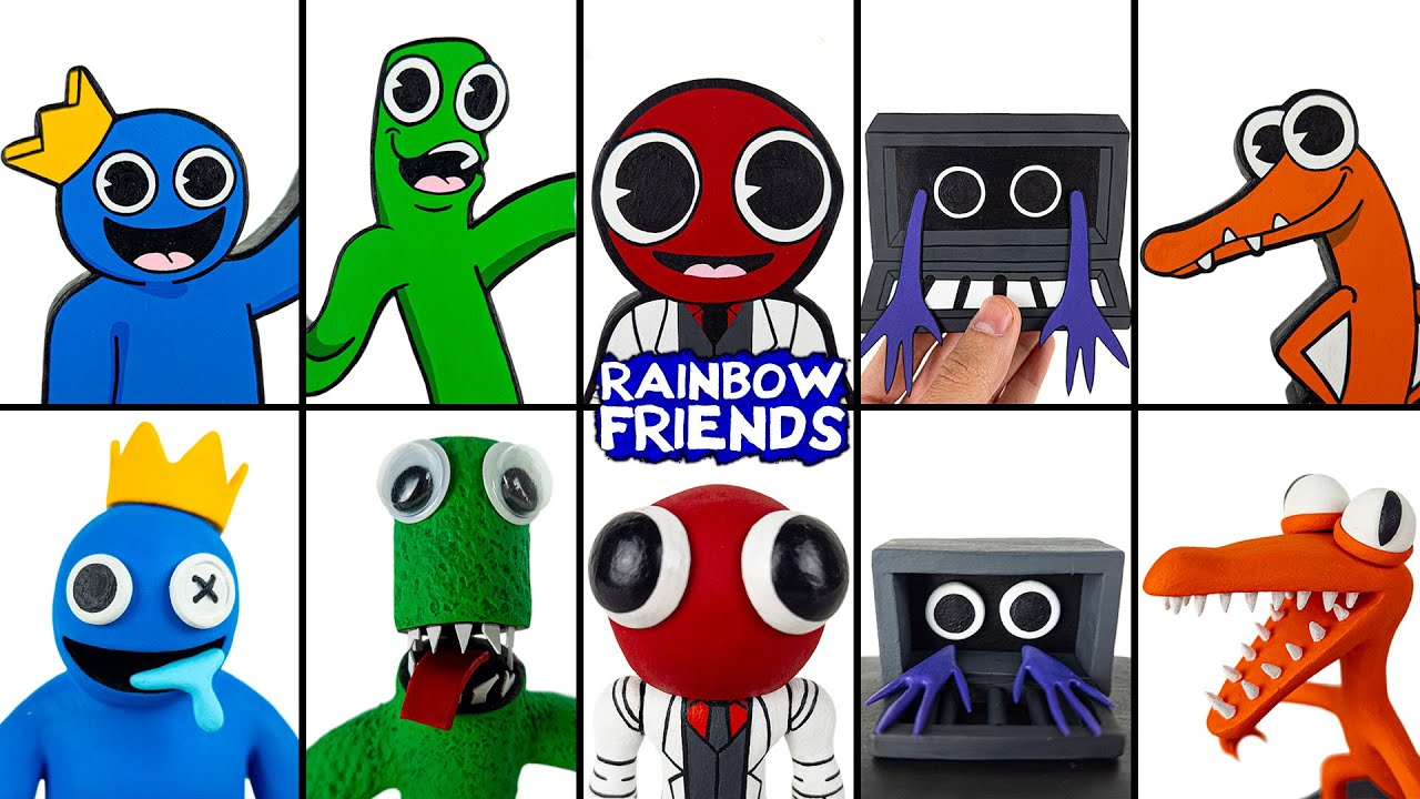 ESCULPIENDO a TODOS LOS RAINBOW FRIENDS del CAPITULO 1 con PLASTILINA