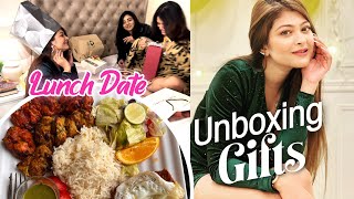 Unboxing birthday gifts || lunch date