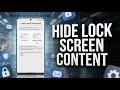 How to Hide Notification Contents From Lock Screen on Android - Full Guide