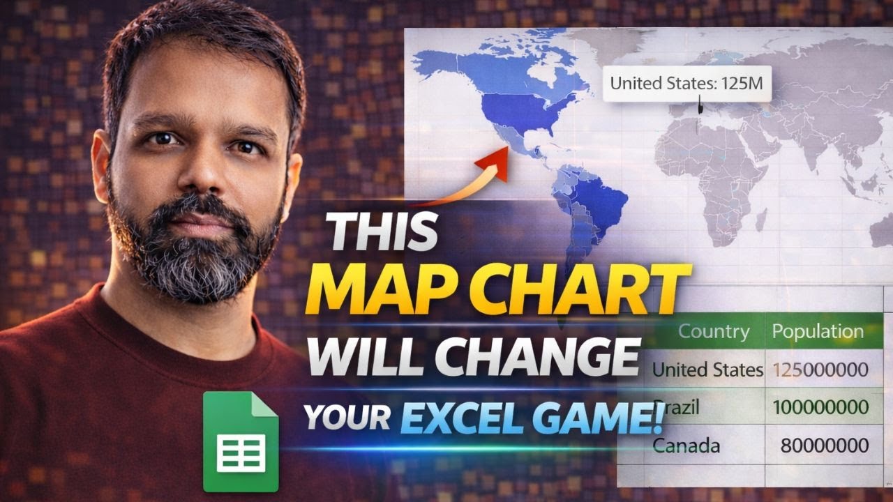 How to Create a Map Chart in Excel | Step-by-Step for Beginners | How ...