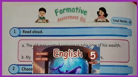 Class- 5,English, FORMATIVE ASSESSMENT 