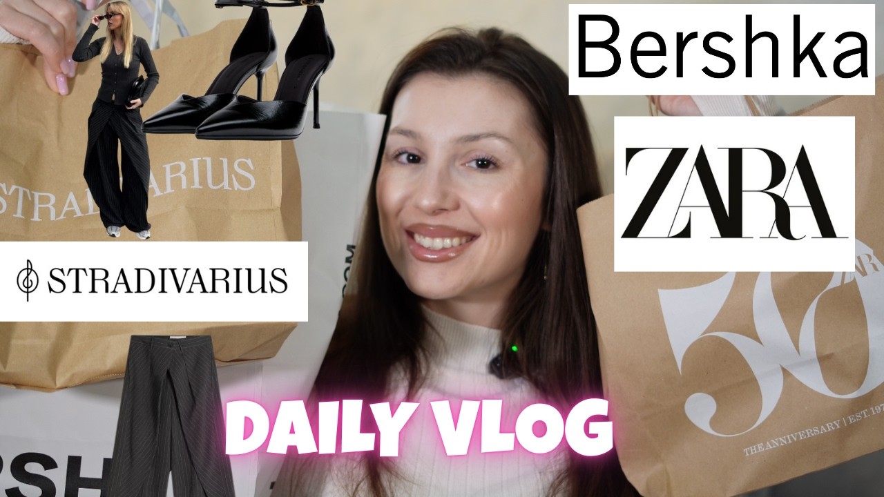 Haul Stradivarius, Zara,Bershka,New Yorker | Daily vlog | Try on haul | Produse noi