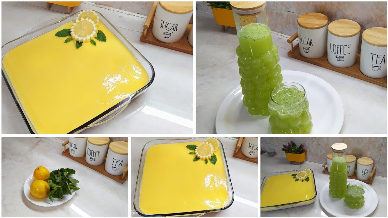 تحلية الليمون المنعشة 🍋 مع عصير الموخيتو البنة تاع الصح