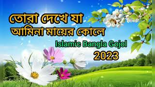 তোরা দেখে যা। আমিনা মায়ের কোলে। ইসলামিক বাংলা গজল Islamic Bangla Gojol--2023