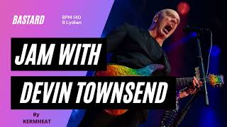 Jam with Devin Townsend "Bastard" tempo BPM 140 B Lydian guitar Backing track #jamwith practice
