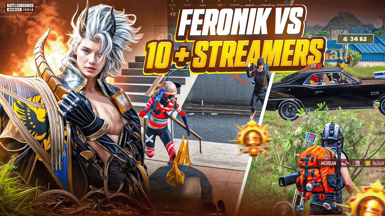 [ 10+ Streamer’s Vs Feronik💀] Streamers Shouted SUS❗️❗️ After My Clutch 🔥 | BGMI🔱