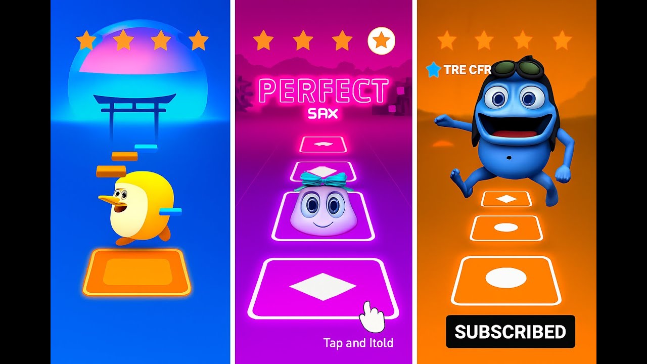 "Coffin Dance Tiles: Penguin, Frog & Hero Remix!"