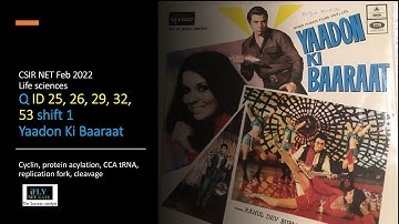 CSIR NET Feb 2022 ( June 2021 ) Life sciences Q ID 25 26 29 32 53 shift 1