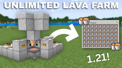 NEW INFINITE LAVA FARM IN BEDROCK 1.21+ #minecraft