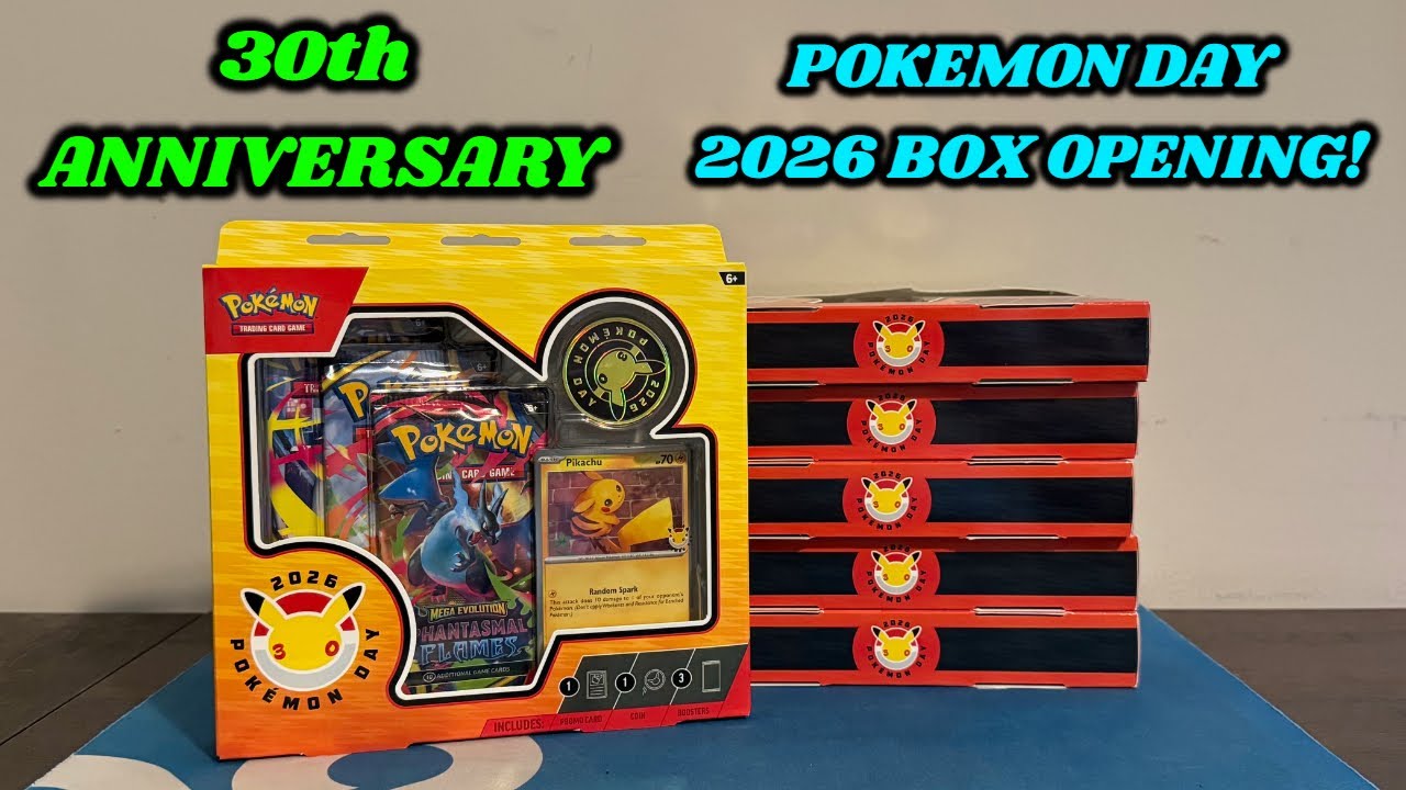 Распаковка ПЕРВОГО НОВОГО ТОВАРА, посвященного 30-летию Pokemon!! (распаковка карточек Pokemon)